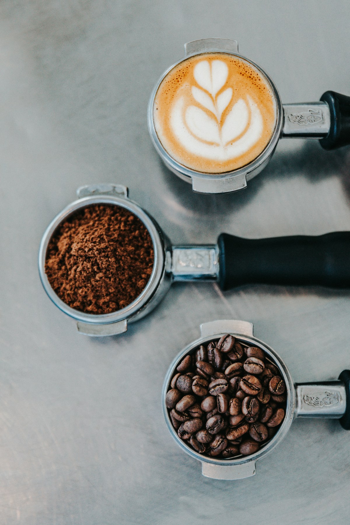 Fresh roasted coffee beans in a burlap sack